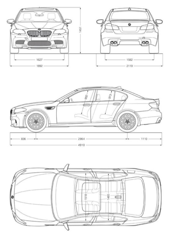 Bmw m5 чертеж